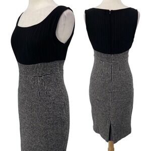 Anthropologie Black and Gray Midi Dress